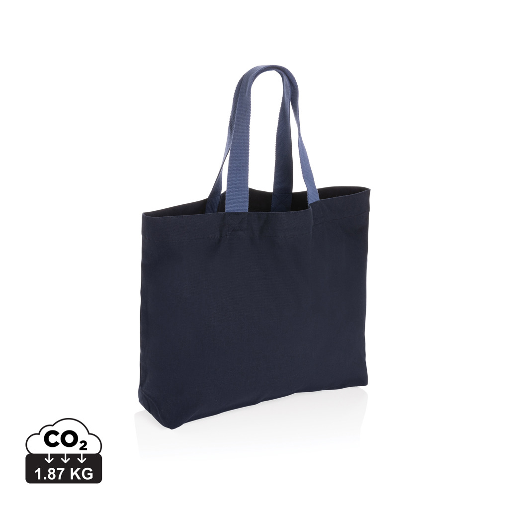 Grand sac cabas publicitaire en toile 240g - Impact Bleu marine